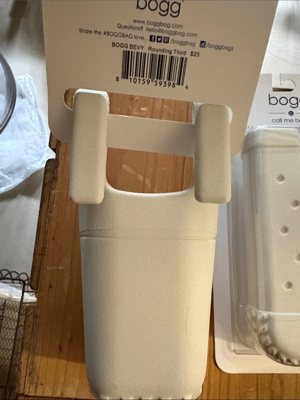 BOGG BAG White Baseball Phone & Accessory Holder Duo